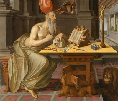 Sint Hiëronymus in Zijn Studie, circa 1560-1570 door Unknown artist