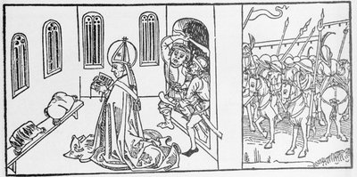 Sint Lambertus. Gravure uit 