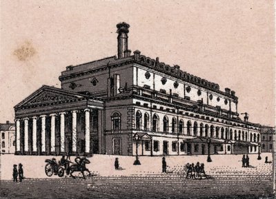 Sint-Petersburg, Rusland: uitzicht op het Grand Theatre in Sint-Petersburg door Unknown artist