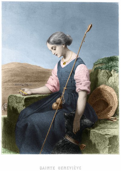 Sainte Geneviève, beschermheilige van Parijs door Unknown artist