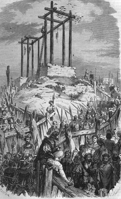 Samblancay stierf, die in 1527 werd opgehangen. door Unknown artist