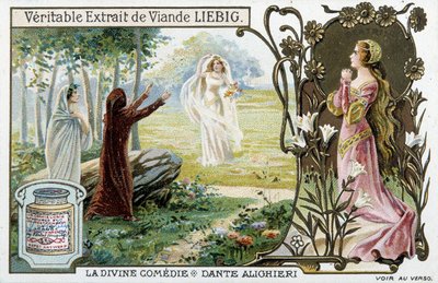 Scène uit de Goddelijke Komedie van Dante - Chromo. Liebig, eind 19e eeuw door Unknown artist