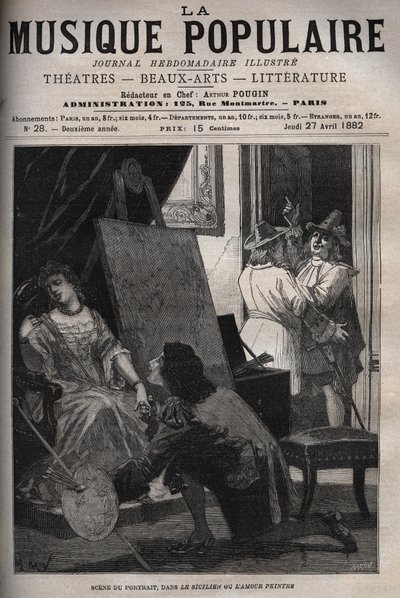 Scène van het portret in 