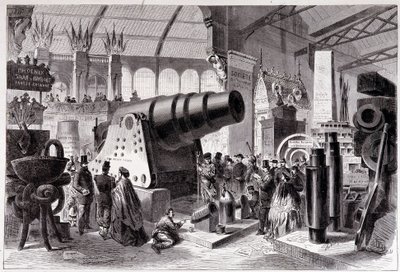Afdeling Pruisische Metallurgie (kanon) in de Galerie der Machines door Unknown artist