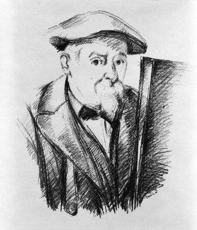 Zelfportret van Paul Cezanne (1839-1906), Franse schilder door Unknown artist