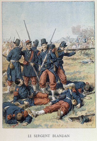 Sergeant Blandan stierf tijdens de verovering van Algerije in 1842 - in 