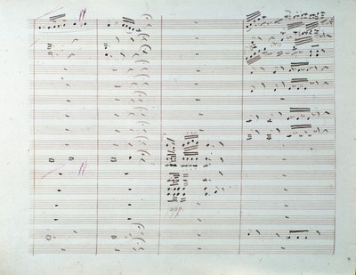 Bladmuziekpagina van de Grote symfonie (op. 8) door Carl August Cannabich door Unknown artist