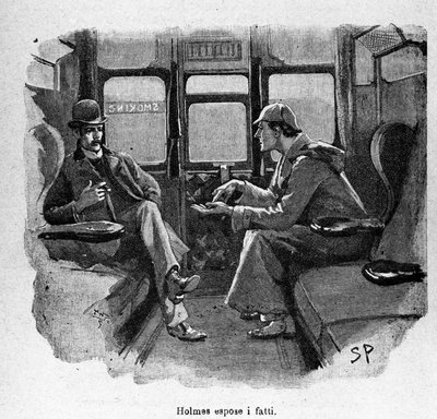 Sherlock Holmes legt de feiten uit door Unknown artist