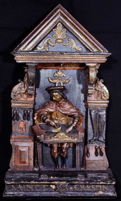 Schoenmakersbord met het opschrift onderaan 
