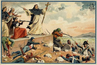 Belegering en inname van Zaragoza (Zaragoza) in 1809 door Unknown artist
