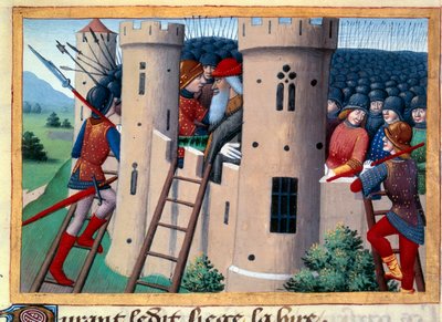 Beleg van Chateau Gaillard door de Hire en bevrijding van Barbazan door Unknown artist