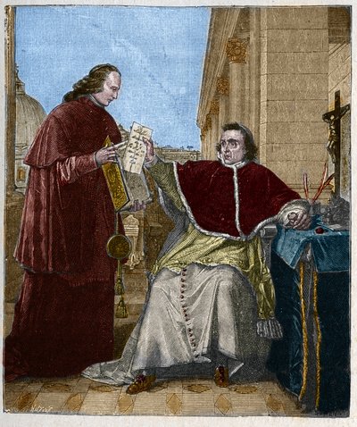 Ondertekening van het Concordaat tussen Frankrijk en de Heilige Stoel, door paus Pius VII, 15 augustus door Unknown artist