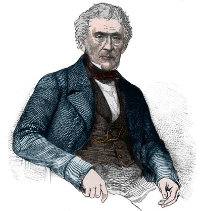 Sir David Brewster, Schotse natuurkundige - Portret van David Brewster (1781-1868) door Unknown artist