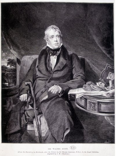 Sir John Walter Scott 1771/1832, Engelse schrijver en dichter. door Unknown artist