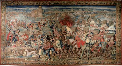 Zesde Italiaanse Oorlog (1521-1526): voorstelling van de Slag bij Pavia op 24/02/1525 door Unknown artist