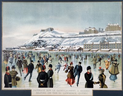 Schaatsen op de Saint Laurent, Quebec, n.d. door Unknown artist
