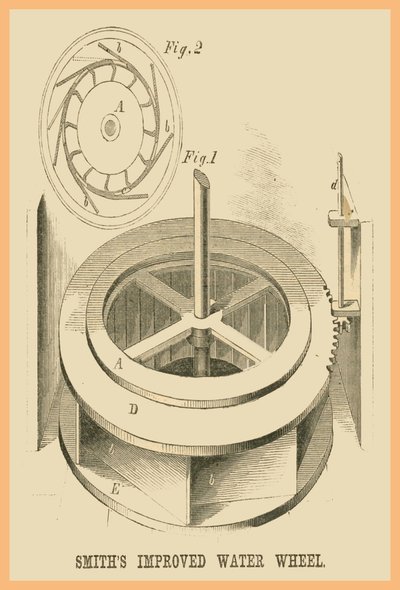 Smiths verbeterde waterrad door Unknown Artist