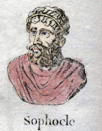 Sophocles (ca. 496-406 v.Chr.), Griekse tragische dichter door Unknown artist