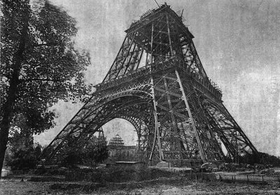 Staat van de Eiffeltoren in juli 1888 in 