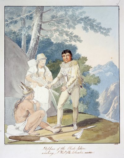Stephan van de Chiche Natie, woonachtig ten noordwesten van de Columbia River, c.1843-50 door Unknown artist