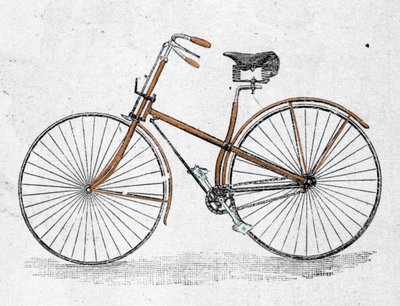 Recht lichaam fietsmodel door Unknown artist