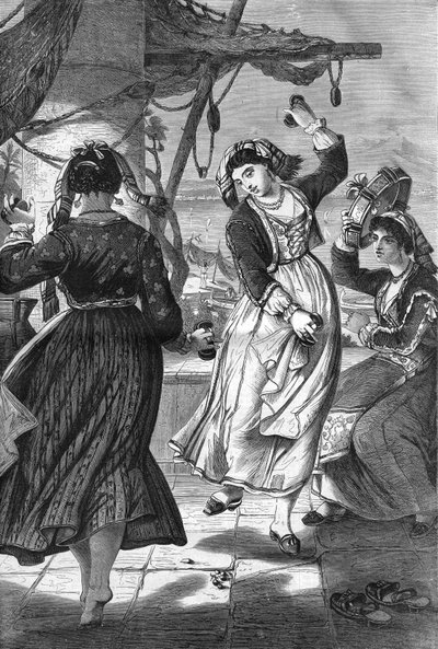 Tarantella in Ischia. door Unknown artist
