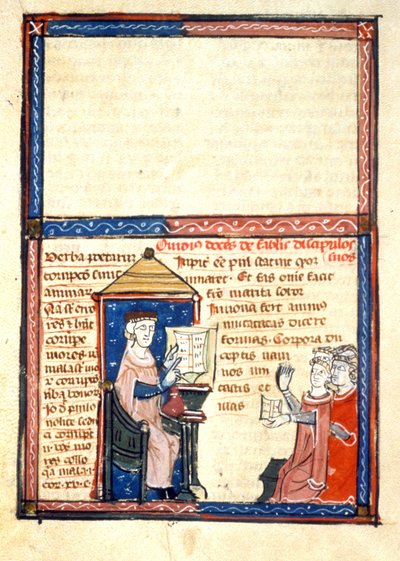 Leraar Ovidius - Miniatuur uit de Middeleeuwen (ref. 418) door Unknown artist