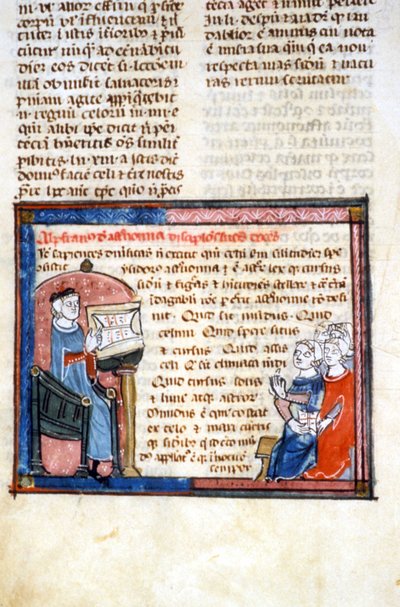 Leraar astronoom - Verluchting uit de Middeleeuwen (ref. 418) door Unknown artist