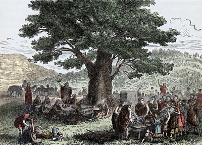 Teutonen genieten van de feestdagen door Unknown artist