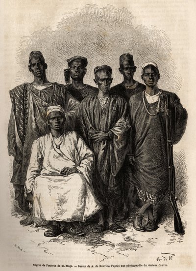 De Afrikaanse escorte van Mage door Unknown artist