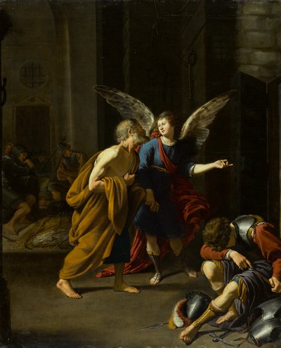 De Engel die St. Peter uit de Gevangenis Bevrijdt, circa 1625-1635 door Unknown artist