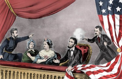 De moord op Abraham Lincoln door John Wilkes Booth in Ford
