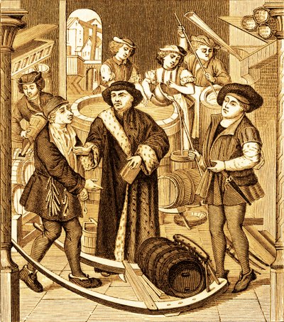 De Bisschop van Doornik die het Tiende van Bier Ontvangt in Doornik door Unknown artist