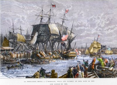 De Boston Tea Party, 16 december door Unknown artist