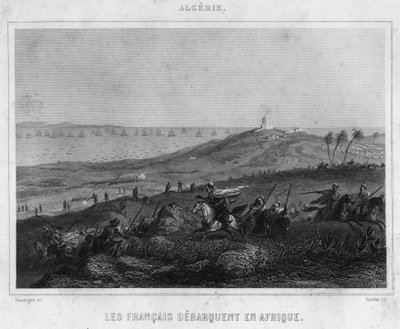De Fransen landden in Afrika. door Unknown artist