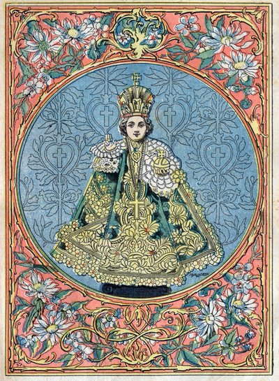 Het Kindje Jezus van Praag - Kind Jezus van Praag - illustratie van het einde van de 19e eeuw door Unknown artist