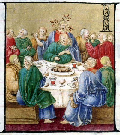 Het Laatste Avondmaal - naar een 16e-eeuws koor. Kerk van de Gekroonde Maagd van Lodi door Unknown artist