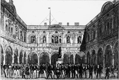 De Londense Beurs in 1821 door Unknown artist