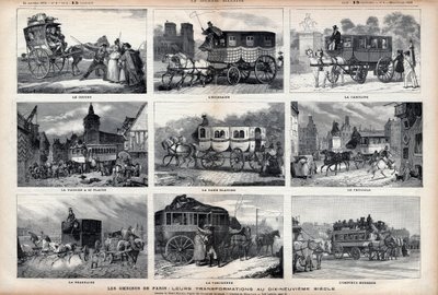 De Omnibus van Parijs: hun transformaties in de 19e eeuw door Unknown artist