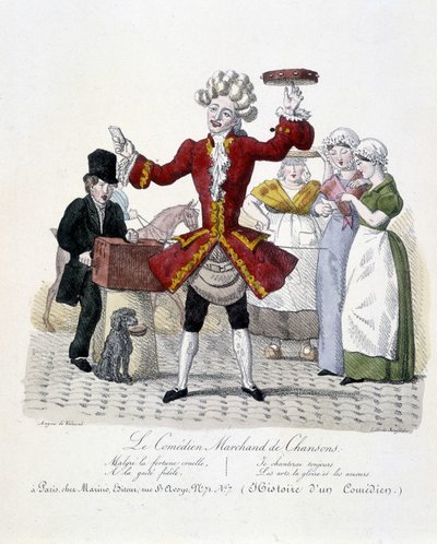 De liedhandelaar komiek, ca. 1820 door Unknown artist