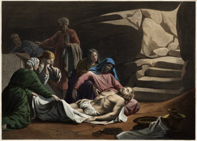 Het graf van Christus. Anonieme gravure uit het midden van de 19e eeuw door Unknown artist