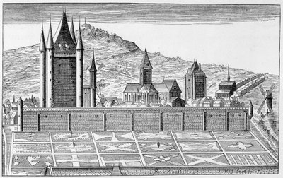 De Toren van de Tempel, van een prent van de topografie van Parijs - gravure door Unknown artist