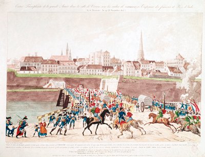 De triomfantelijke intocht van het Franse leger in Wenen, 13 november door Unknown artist