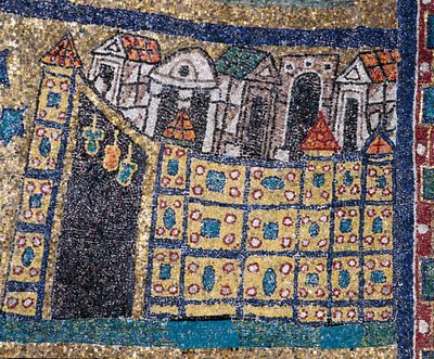 Het visioen van het hemelse Jeruzalem (detail) door Unknown artist