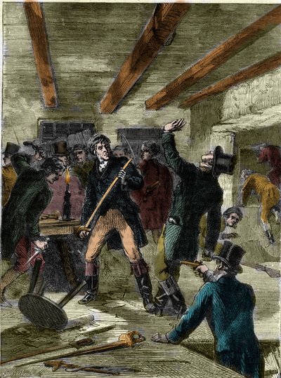 De arrestatie van de Cato Street-samenzweerders (gravure) - 