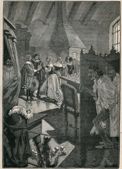 De kunst van glas: de glasmakers. Gravure uit 1885 in 