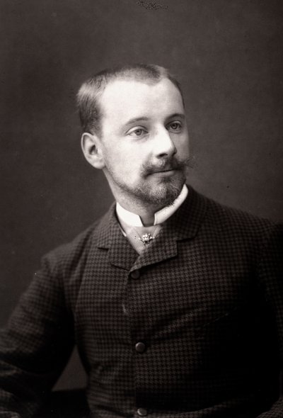 De kunstenaar Albert Maignan gefotografeerd ter gelegenheid van de Salon van Parijs in 1881 door Unknown