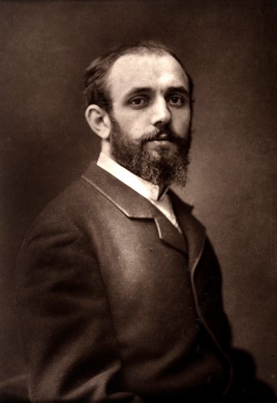 De kunstenaar Norbert Goeneutte gefotografeerd ter gelegenheid van de Salon van Parijs in 1881 door Unknown