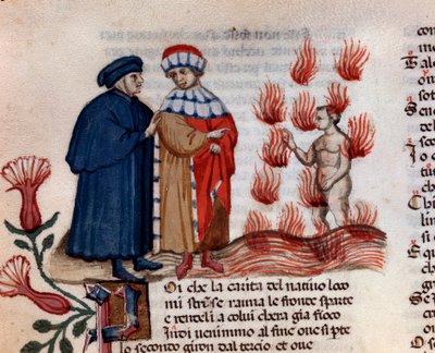 De godslasteraars (lied 14 uit de Hel, in de Goddelijke Komedie) door Unknown artist