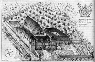 De gebouwen van Clos de Vougeot (Côte d